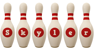 Skyler bowling-pin logo