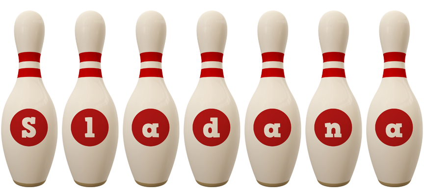 Sladana bowling-pin logo