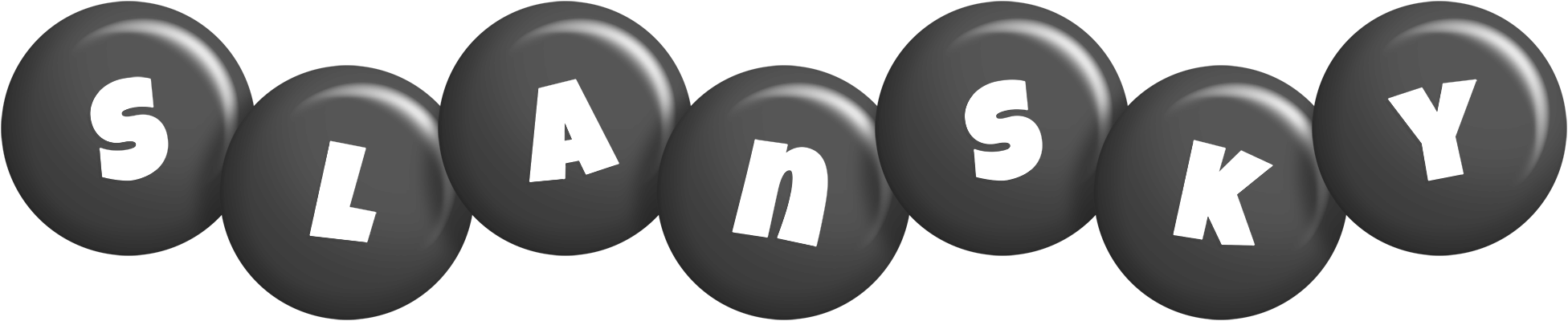 Slansky candy-black logo