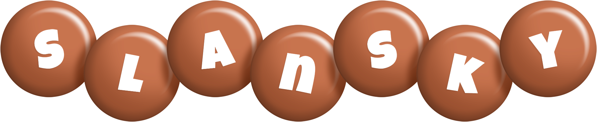Slansky candy-brown logo