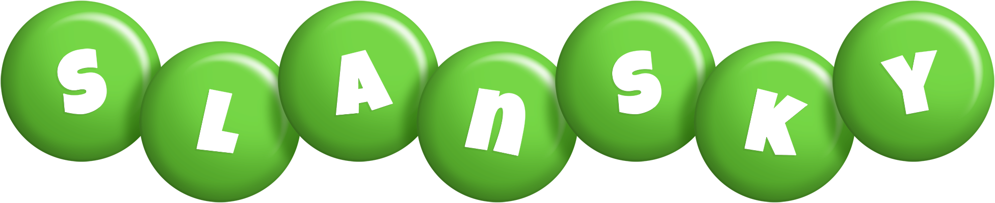 Slansky candy-green logo