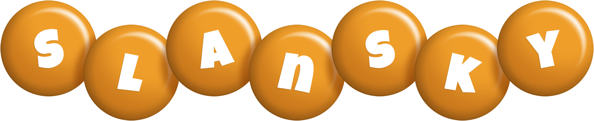 Slansky candy-orange logo