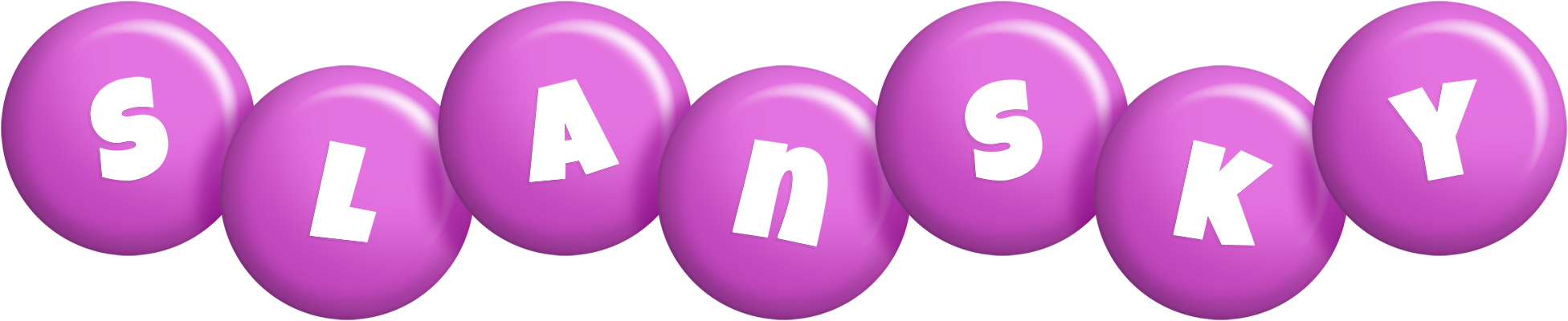 Slansky candy-purple logo