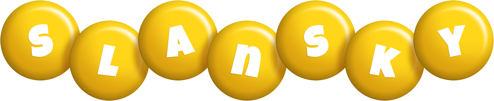 Slansky candy-yellow logo