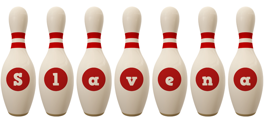 Slavena bowling-pin logo