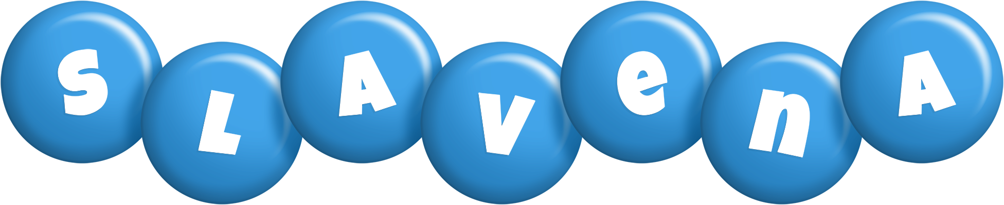 Slavena candy-blue logo