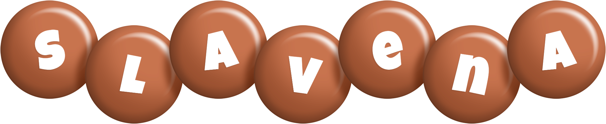 Slavena candy-brown logo