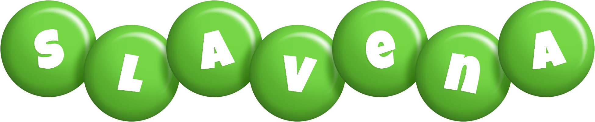 Slavena candy-green logo