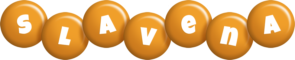 Slavena candy-orange logo