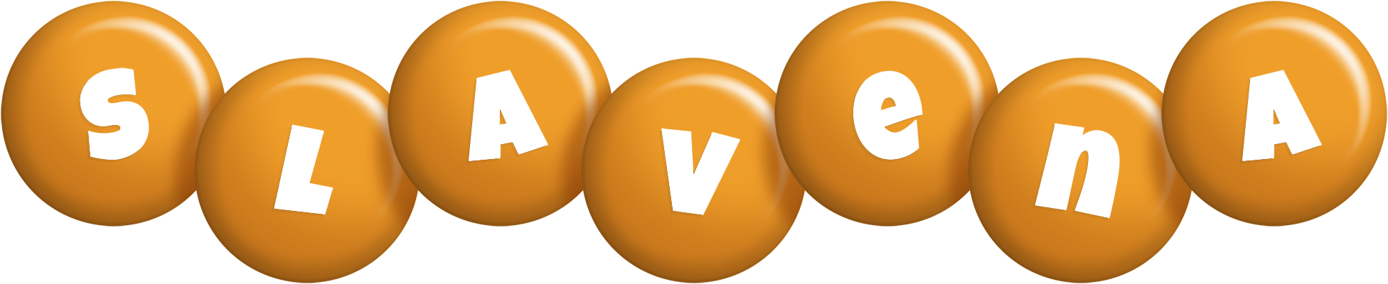 Slavena candy-orange logo