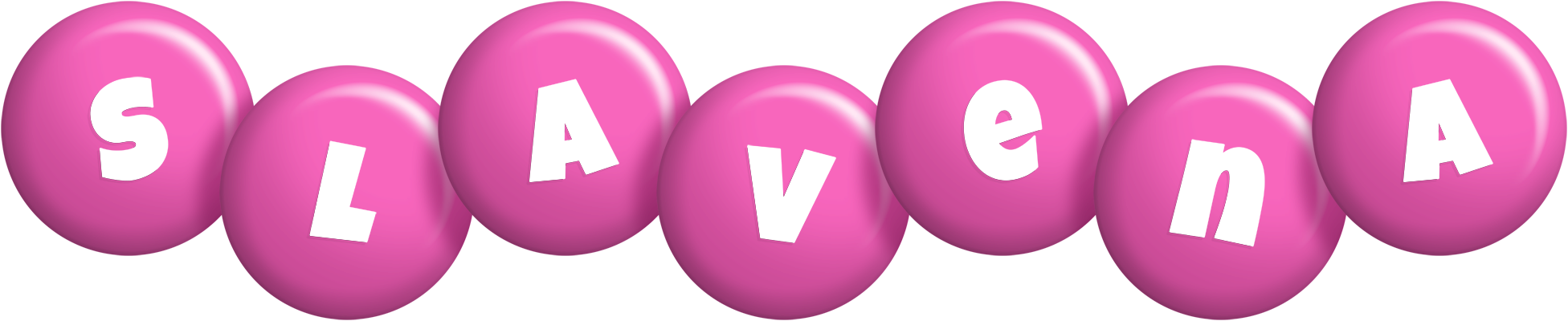 Slavena candy-pink logo