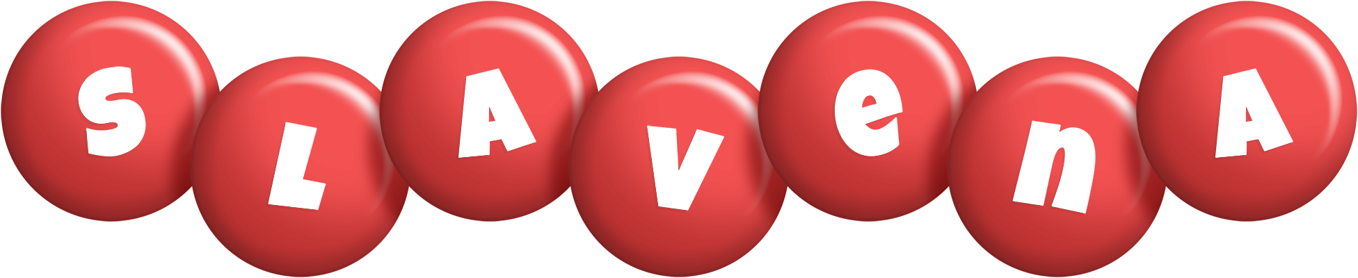 Slavena candy-red logo