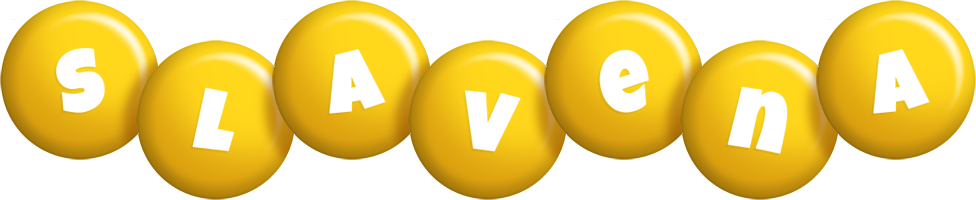 Slavena candy-yellow logo