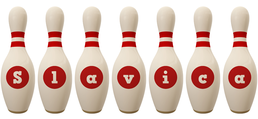 Slavica bowling-pin logo