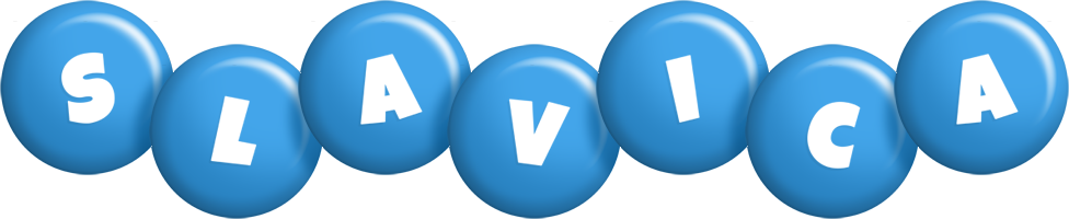Slavica candy-blue logo