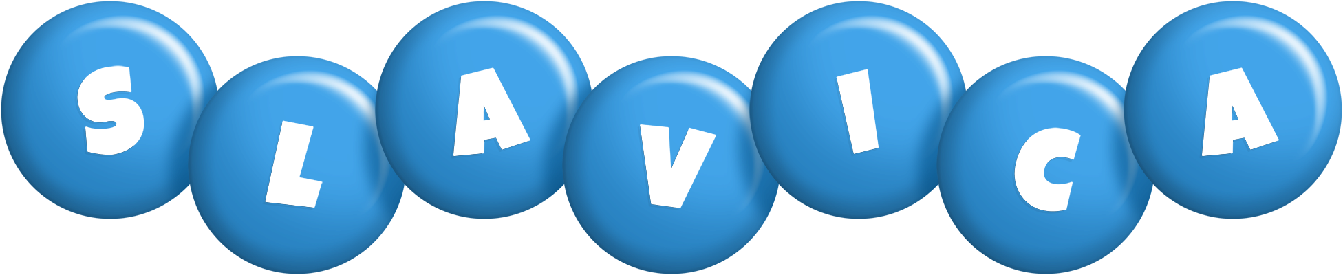 Slavica candy-blue logo
