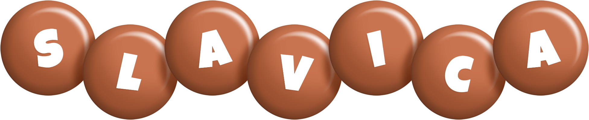 Slavica candy-brown logo