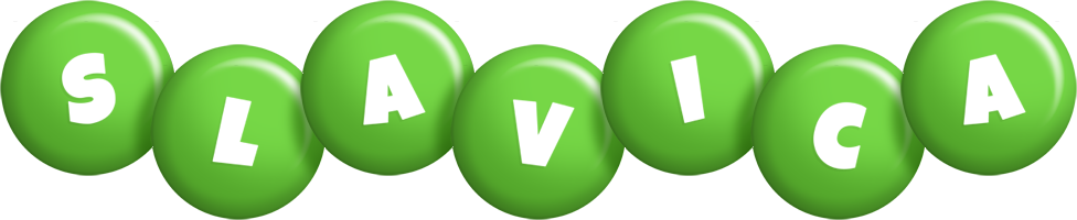 Slavica candy-green logo