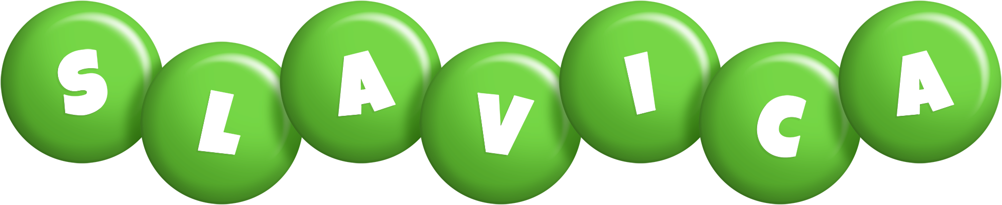 Slavica candy-green logo