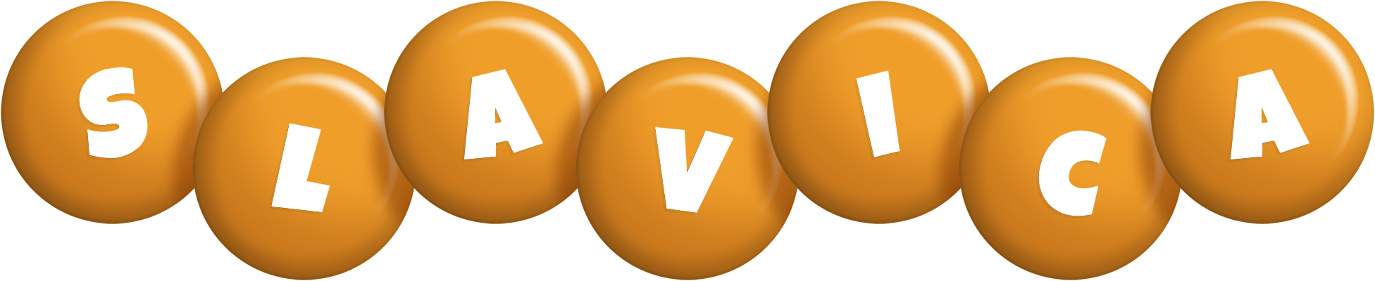 Slavica candy-orange logo