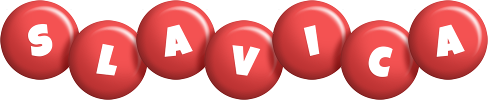 Slavica candy-red logo