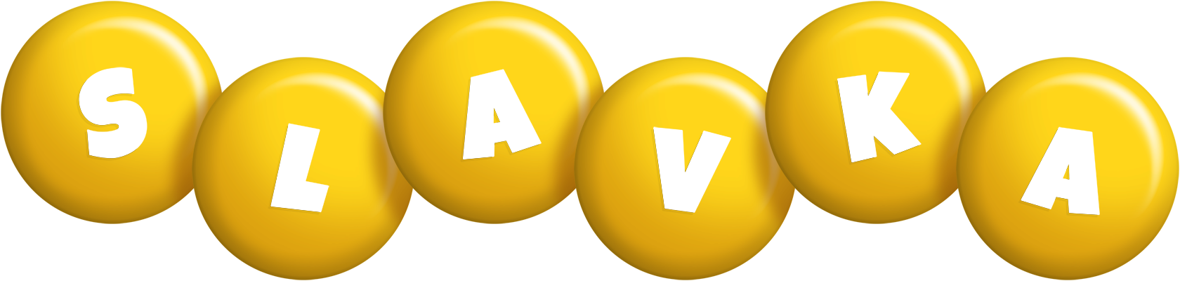 Slavka candy-yellow logo