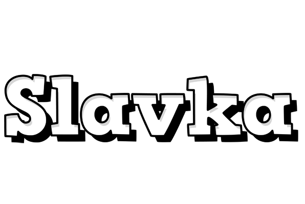 Slavka snowing logo