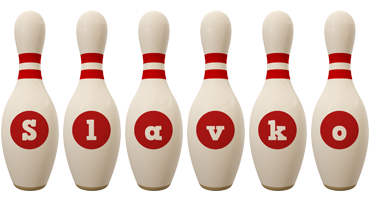 Slavko bowling-pin logo
