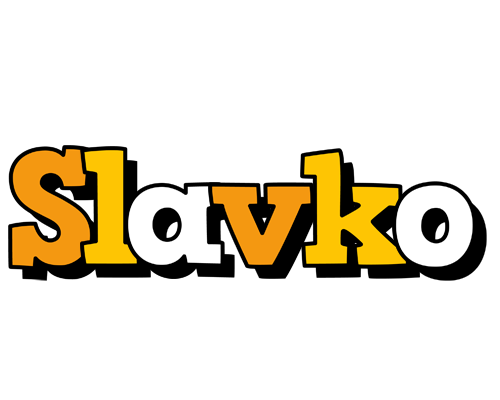 Slavko cartoon logo