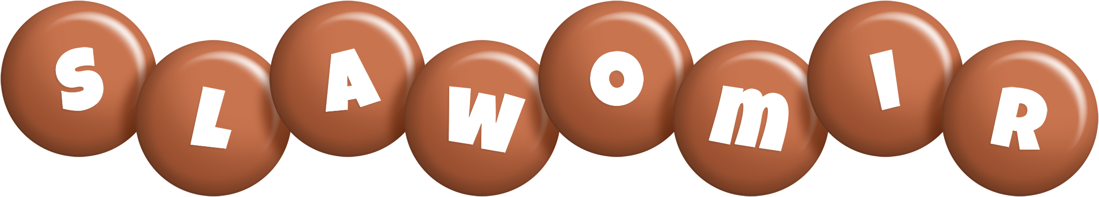 Slawomir candy-brown logo