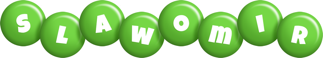 Slawomir candy-green logo