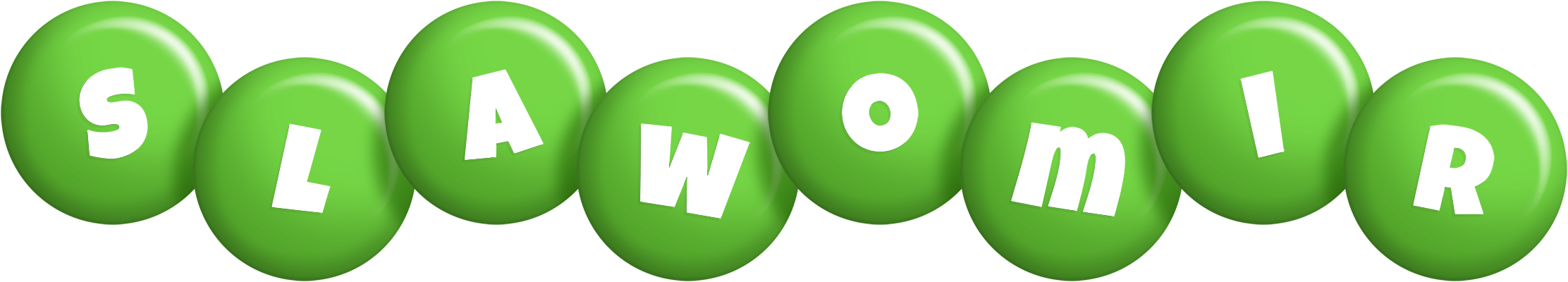 Slawomir candy-green logo