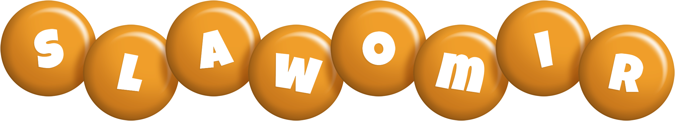 Slawomir candy-orange logo