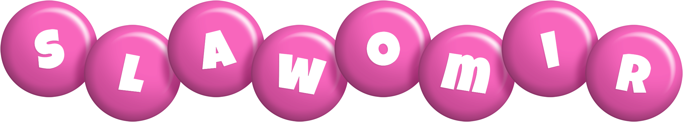 Slawomir candy-pink logo