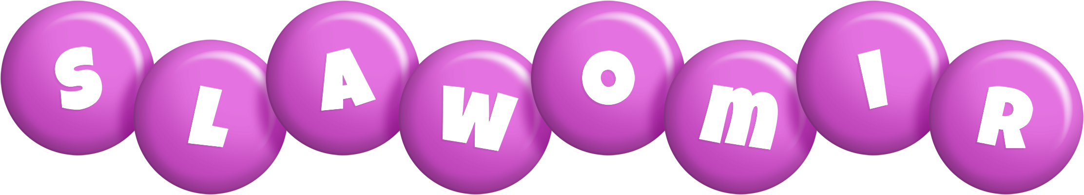 Slawomir candy-purple logo