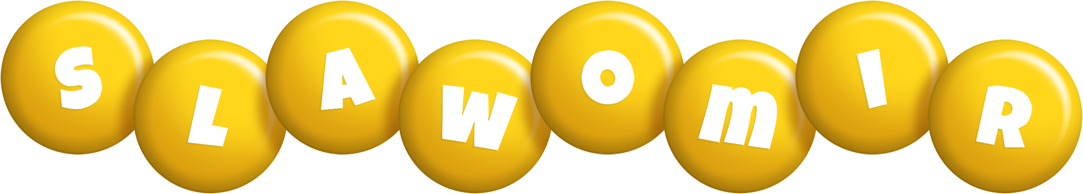 Slawomir candy-yellow logo