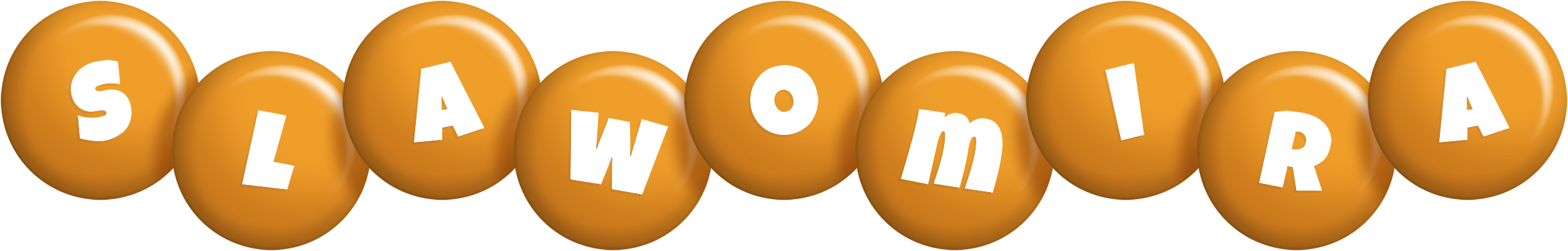 Slawomira candy-orange logo