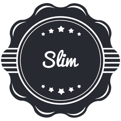 Slim badge logo