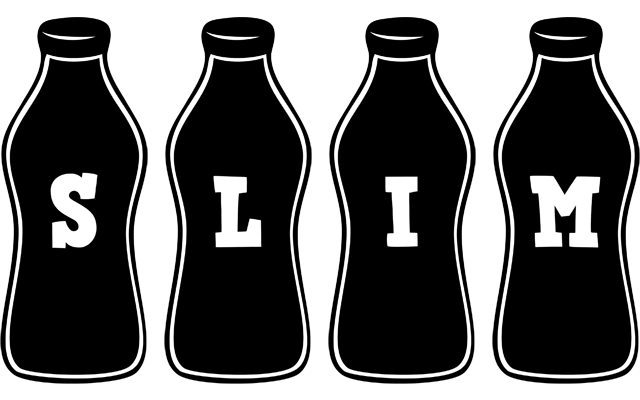 Slim bottle logo