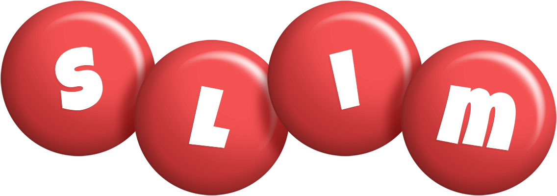 Slim candy-red logo
