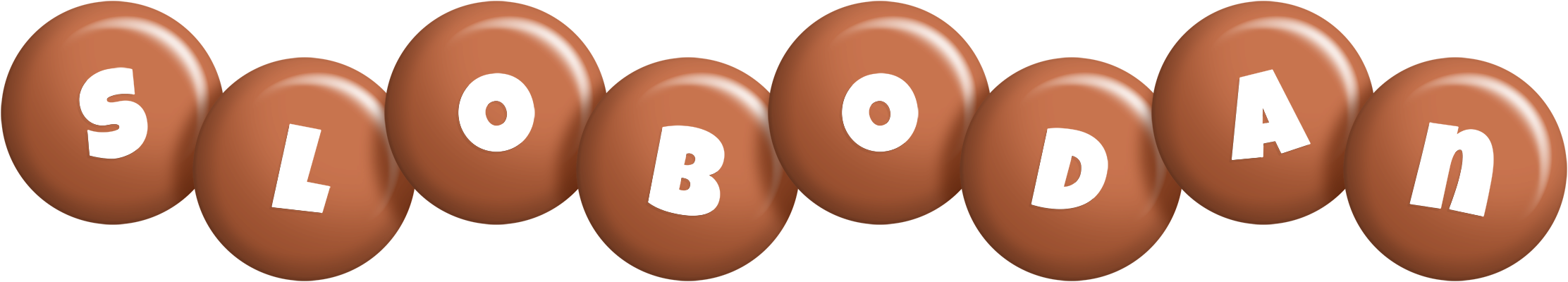 Slobodan candy-brown logo