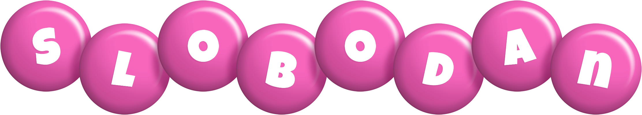 Slobodan candy-pink logo