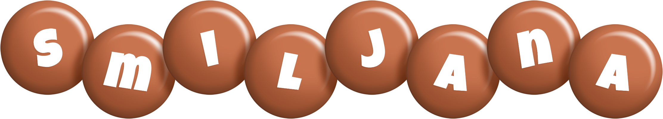 Smiljana candy-brown logo