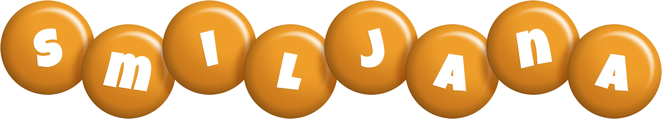 Smiljana candy-orange logo