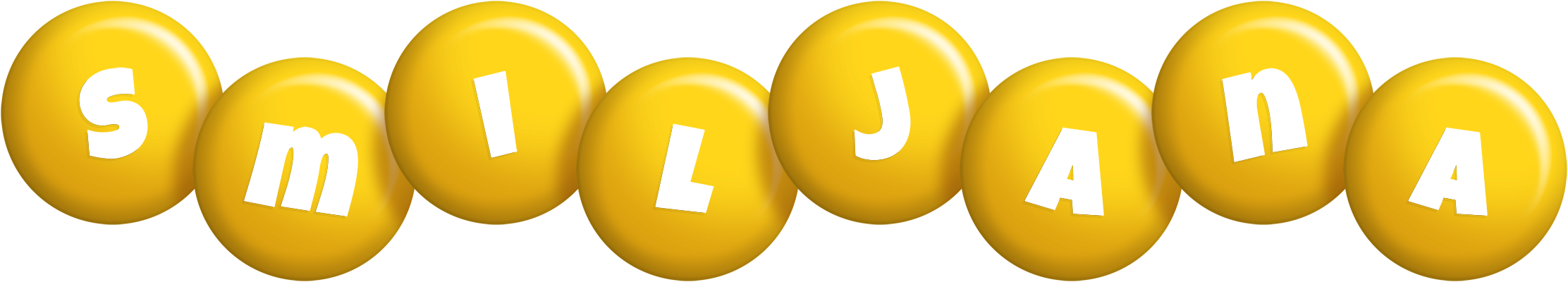 Smiljana candy-yellow logo