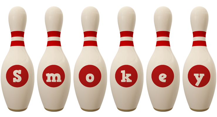 Smokey bowling-pin logo