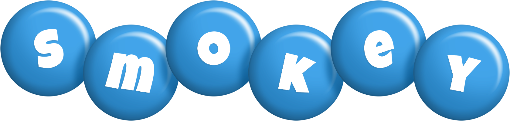 Smokey candy-blue logo