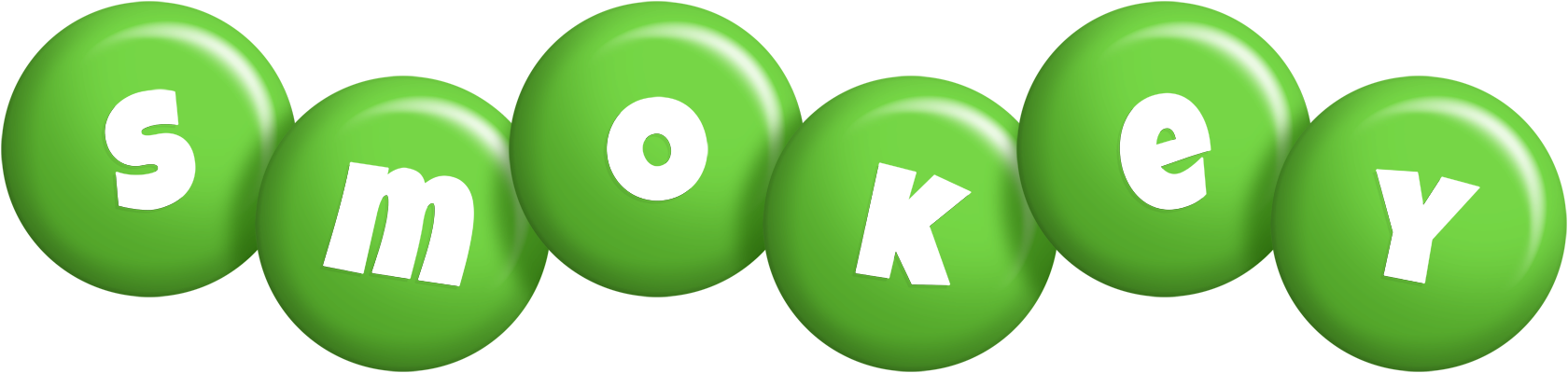 Smokey candy-green logo