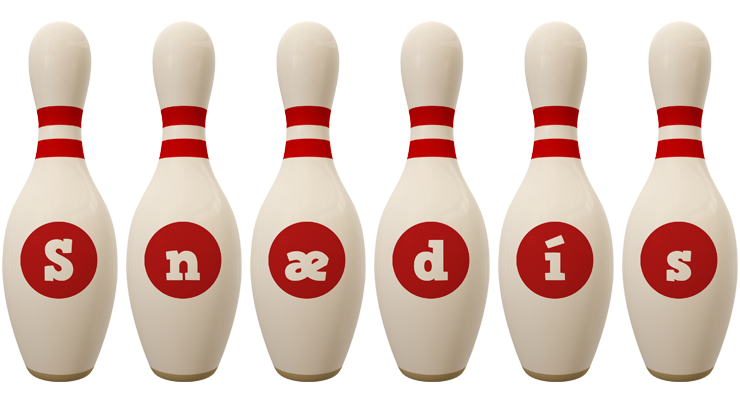 Snædís bowling-pin logo