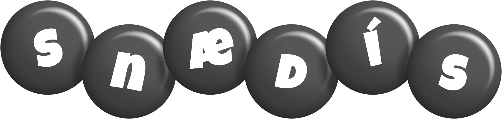 Snædís candy-black logo